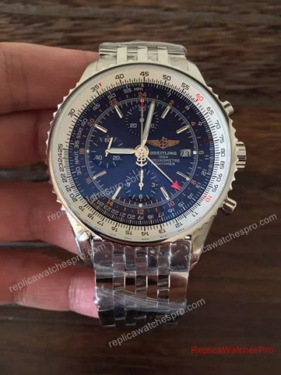 Swiss Replica Breitling Chronometre Navitimer 1884 Watch Stainless Steel Black Dial